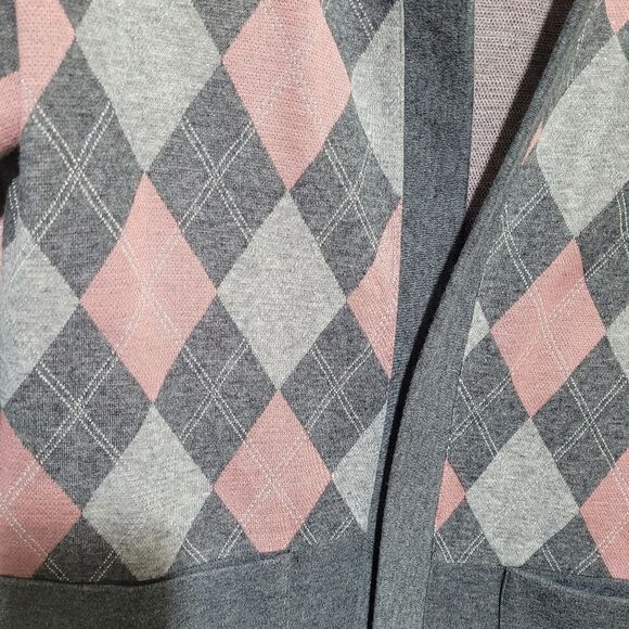 Vintage Lady Graff Open‎ Front Plaid Sweater - Picture 3 of 6